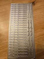 Sticker Konturensticker Schriftsticker -Zur Konfirmation- in Silber